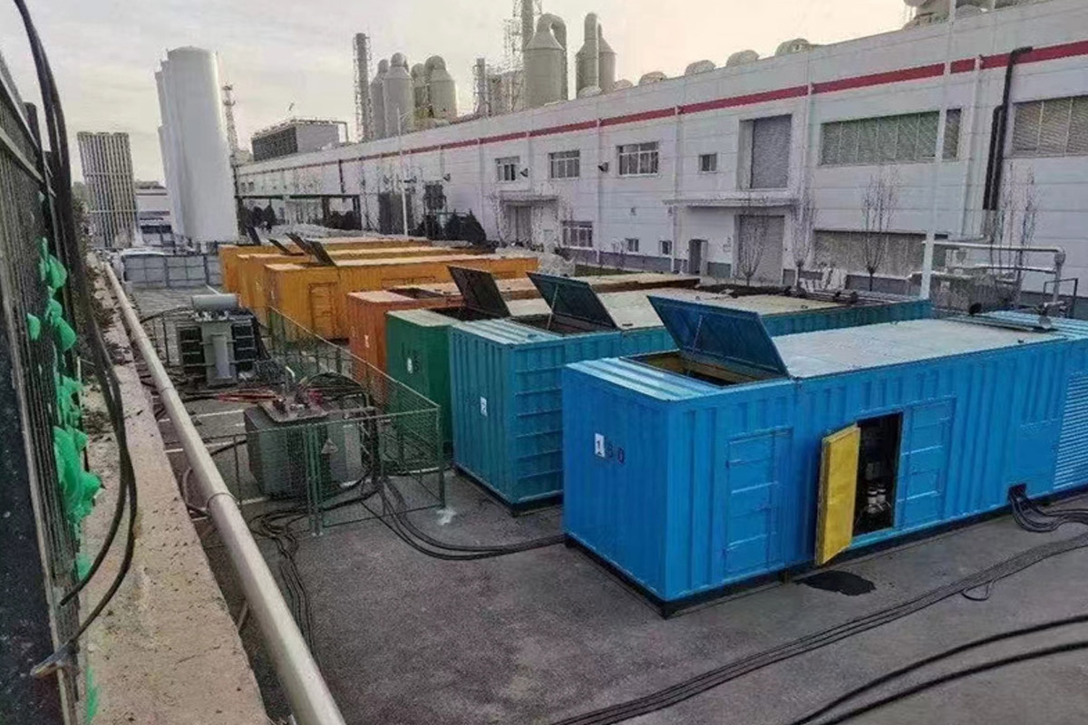 东成镇发电机租赁施工现场