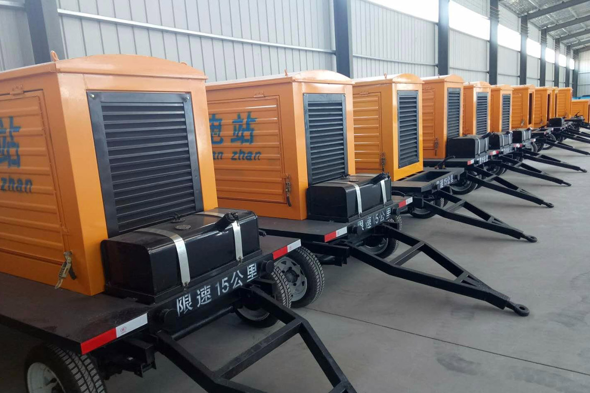 东成镇发电机租赁施工现场